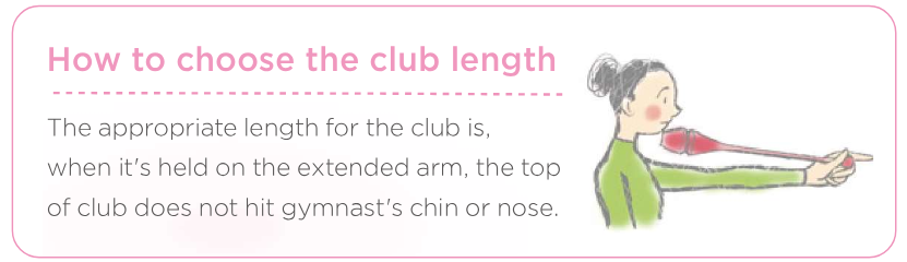 Chacott Hi-Grip Rubber Clubs 45cm FIG APPROVED