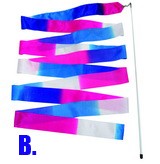 Set Classic Line Multi Colored Ribbon & Fiberglass Stick 5m or 6m
