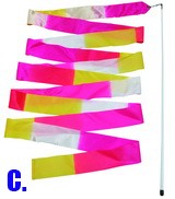 Set Classic Line Multi Colored Ribbon & Fiberglass Stick 5m or 6m