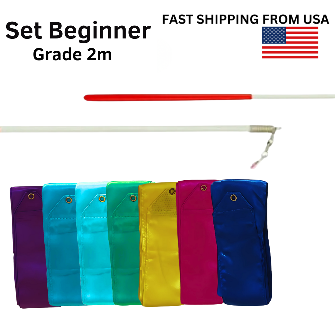 Set Beginner Grade Ribbon 2 m with Grade Beginner Stick with Red Handel