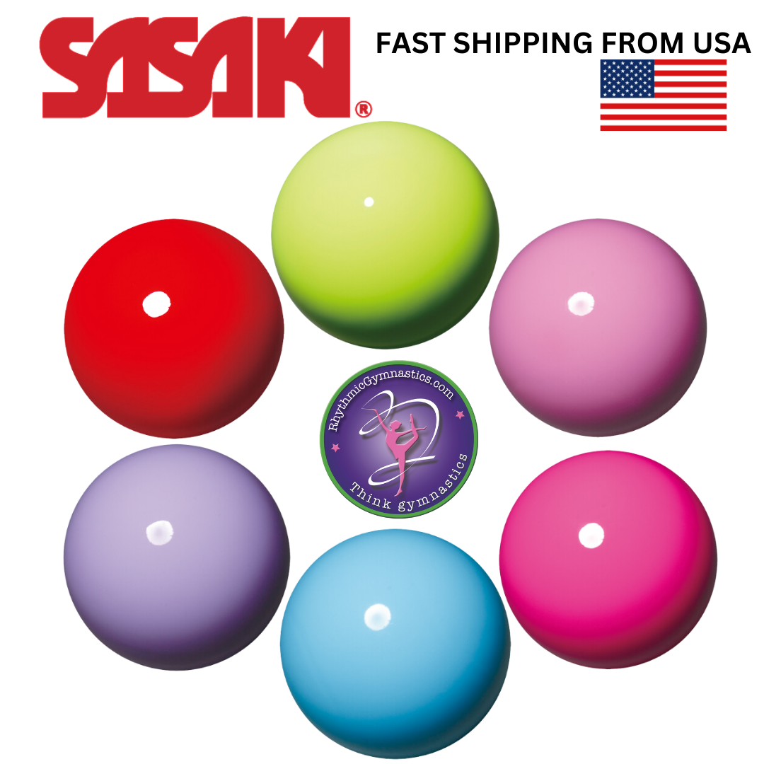 Sasaki M-20B Rhythmic Gymnastics Ball | Middle Size 6.7 Inch Pink Practice Ball