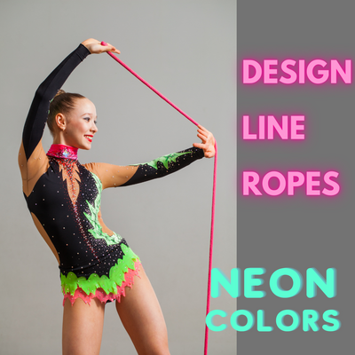 Rhythmic Gymnastics Arts Rope Rainbow Skipping Ropes, Rainbow Color